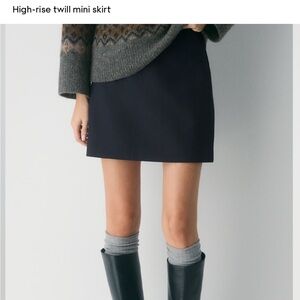 WILFRED Classic High-Rise Twill Mini Skirt